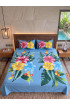 Hand Painted Rayon Bedsheet Set King Size Hand Painted Rayon Bedsheet Set King Size